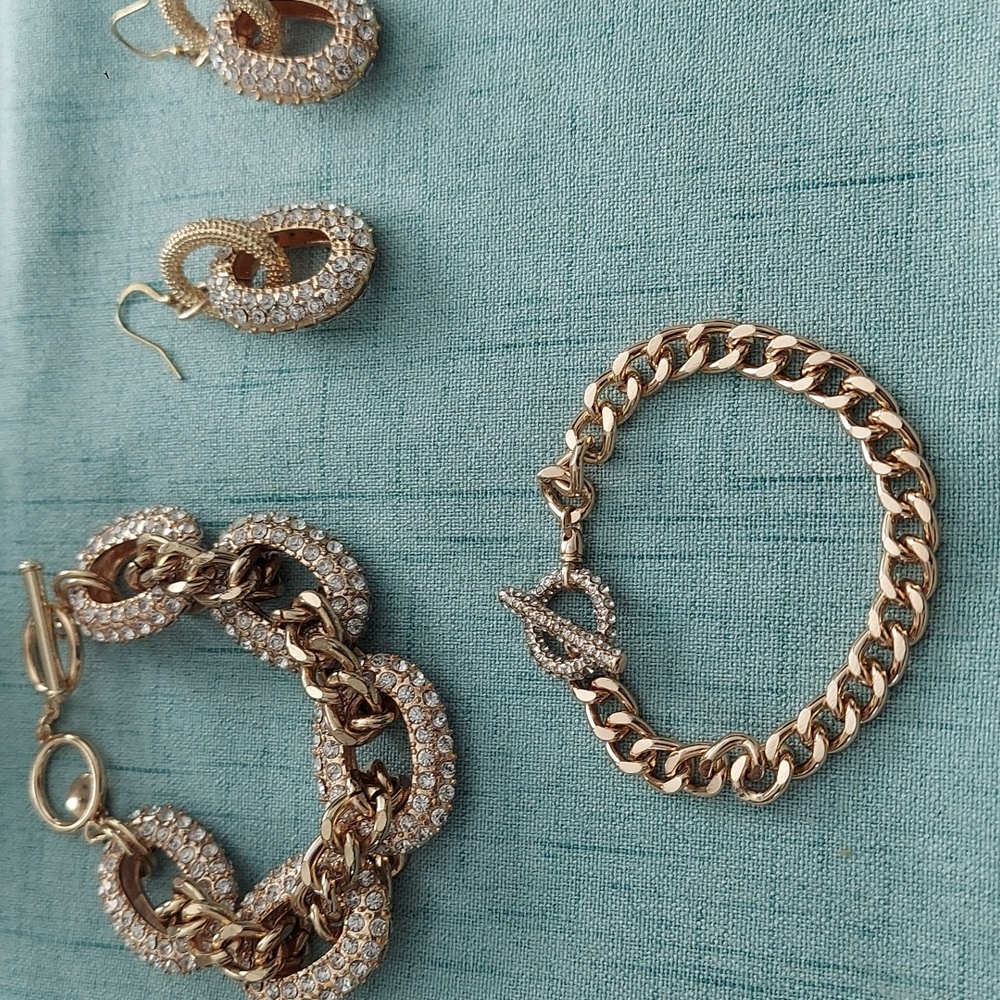 J Crew 3 piece bracelet/ earrings set